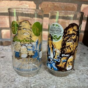 1977 Limited Edition Star Wars Chewbacca Drinking Glass Burger King Coca Cola